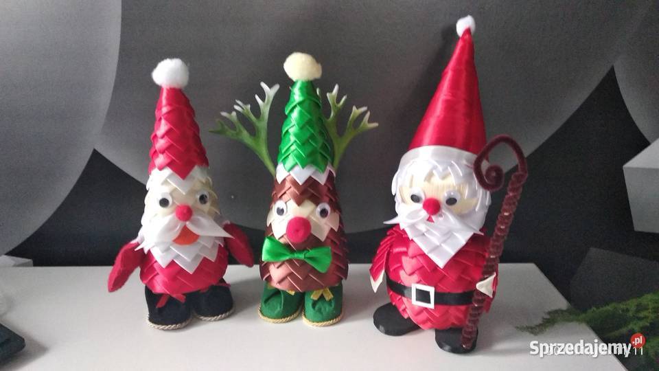 Mikołaj z wstążki Boże Narodzenie dekoracja wielokolorowy Dekoracje i ozdoby podkarpackie Sędziszów Małopolski