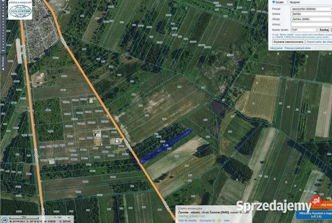 Sprzedam działkę Żarnów