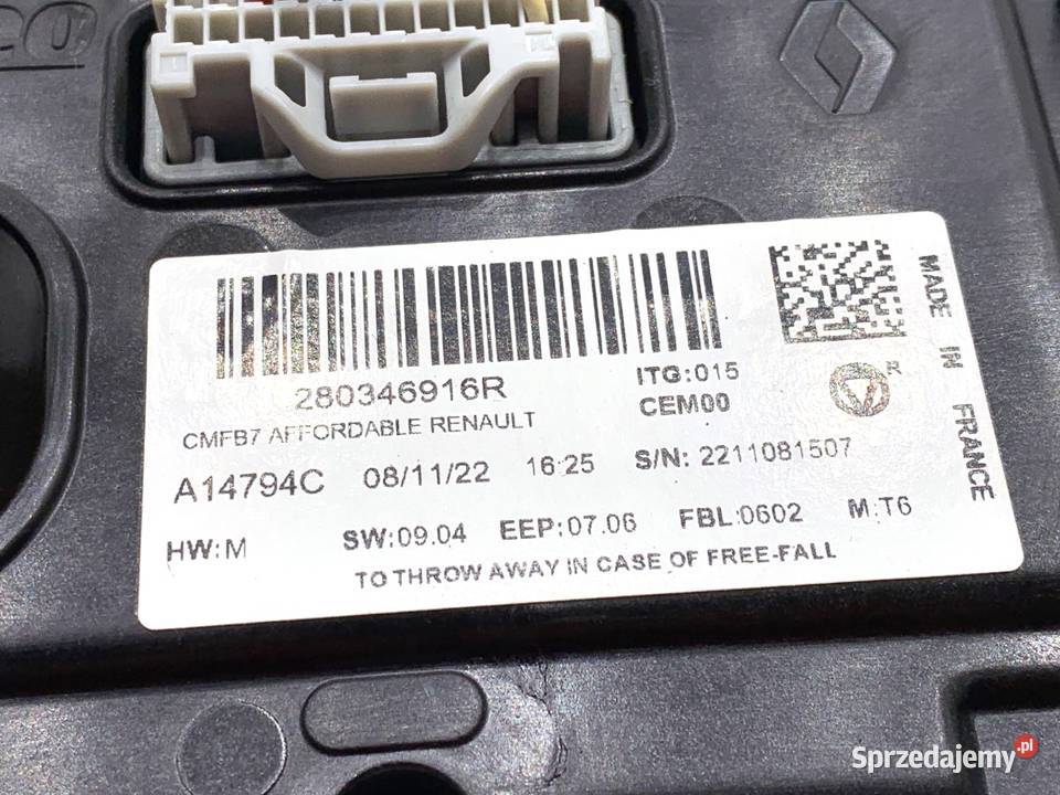 WYŚWIETLACZ RENAULT CLIO V 280346916R EKRAN sprzedam