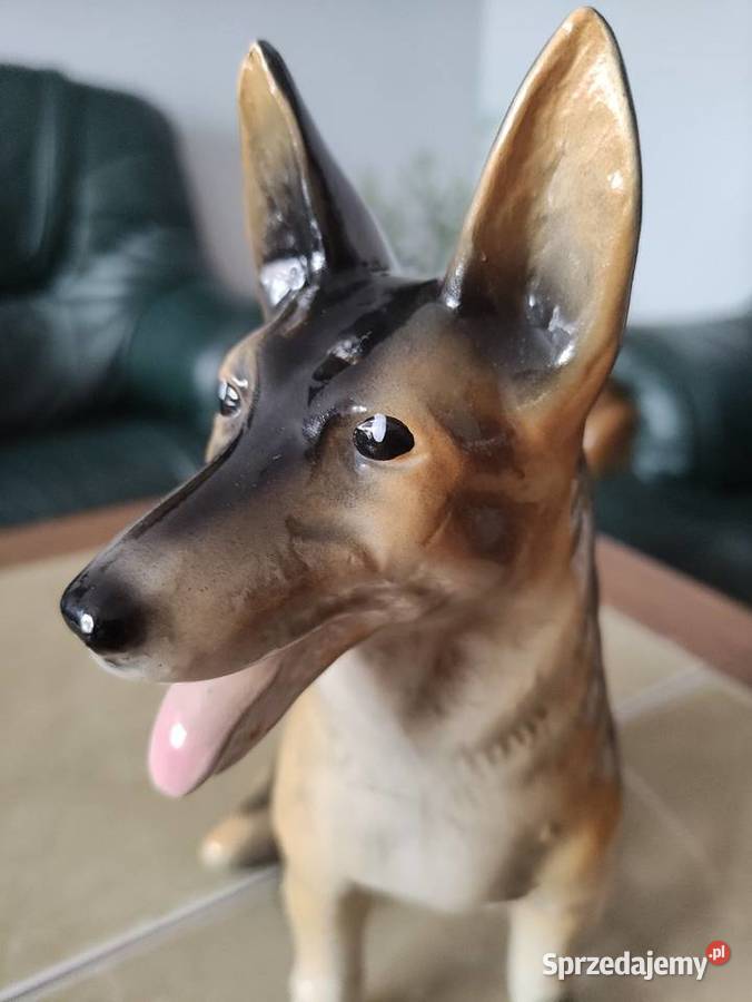 Porcelanowa figurka Owczarek niemiecki 25 Figurki i rzeźby Janów Lubelski sprzedam