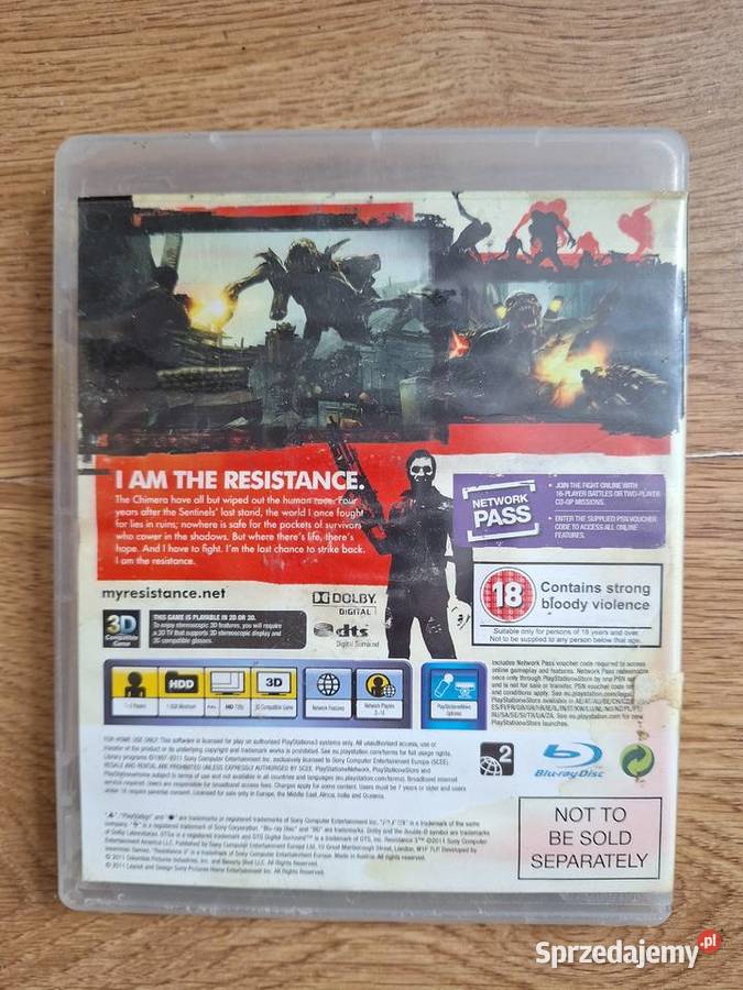 Gra Resistance 3 na konsolę PlayStation 3 Warszawa sprzedam