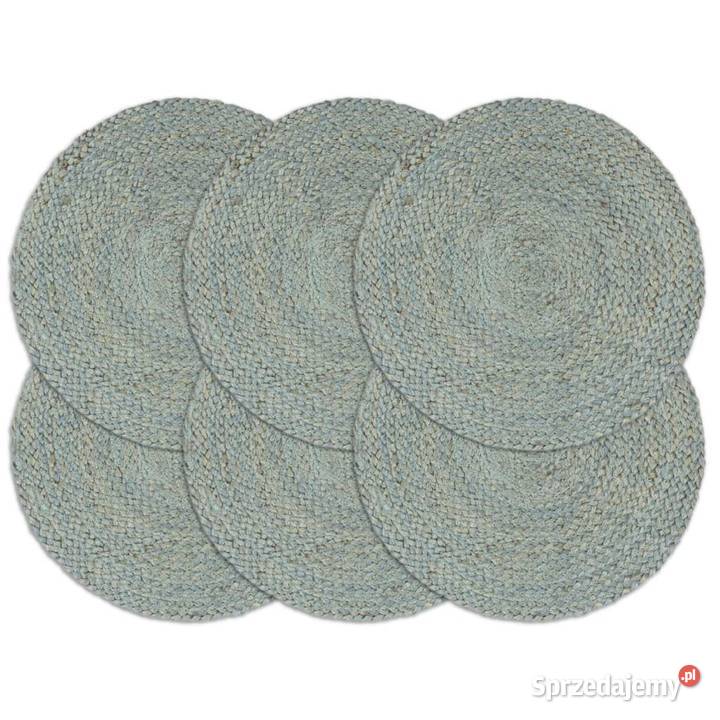 vidaXL Maty na stół 6 gładkie oliwkoweSKU133841 Organizery i maty