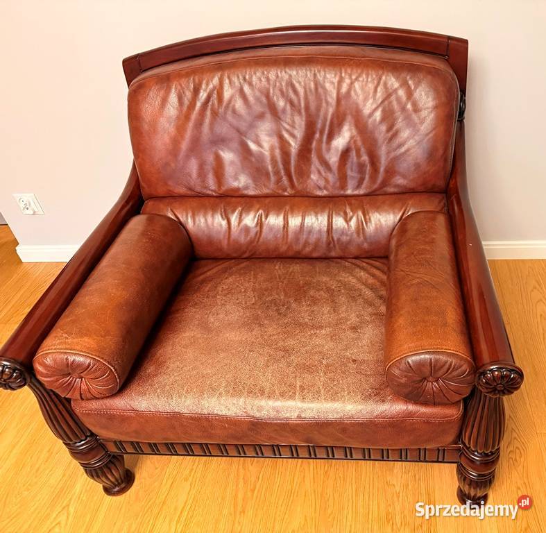 Stylowy zestaw mebli ze skóry