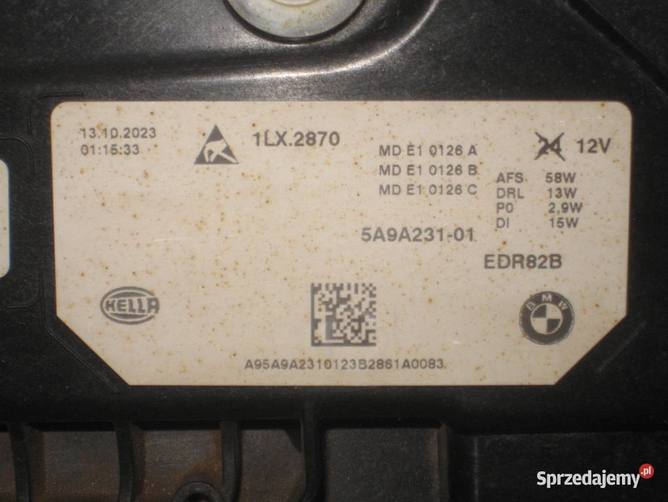 bmw x1 u11 ix1 2226r lampa przód prawa lewa full wielkopolskie Rakoniewice sprzedam