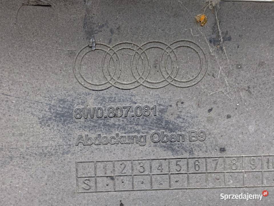 OSŁONA PASA PRZEDNIEGO AUDI A4 B9 Kombi osobowe