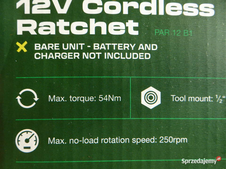 Nieużywana grzechotka 12V54Nm PARKSIDE PAR 12 B1 Olsztyn