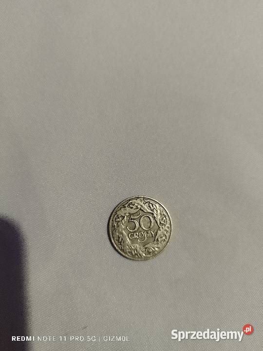 Moneta 100 letnie 50 groszy srebro z 1923 roku