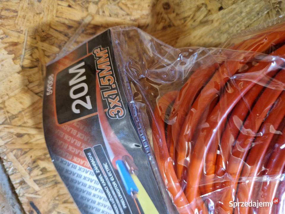 PRZEDŁUŻACZ ELEKTRYCZNY BLACK 20M 3X15MM IP20 Pozostałe wielkopolskie Głogowa