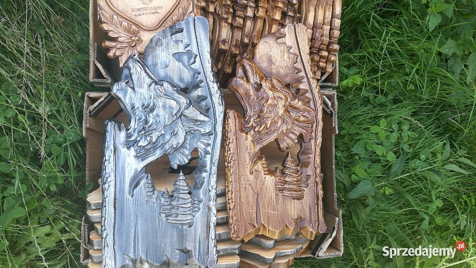 Wilk płaskorzeźby myśliwskie z Bieszczad Sztuka współczesna Jasienica Rosielna sprzedam