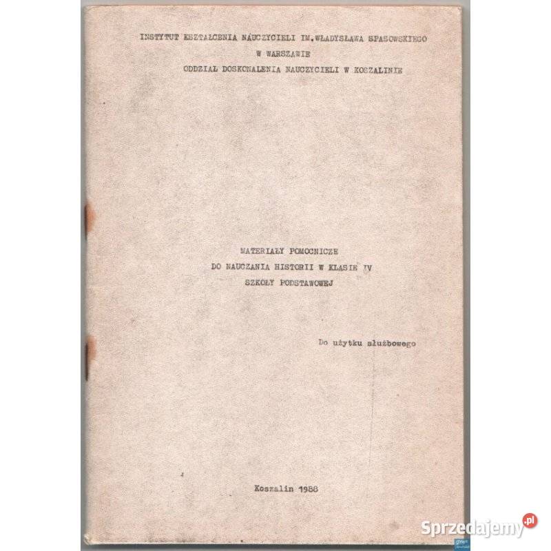 Materiały Pomocnicze Do Nauczania Historii w Podręczniki sprzedam