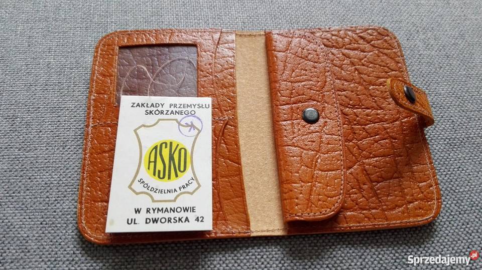 Pamiątki z PRL NOWY DAMSKI SKÓRZANY PORTFEL BEŻ łódzkie Łódź sprzedam