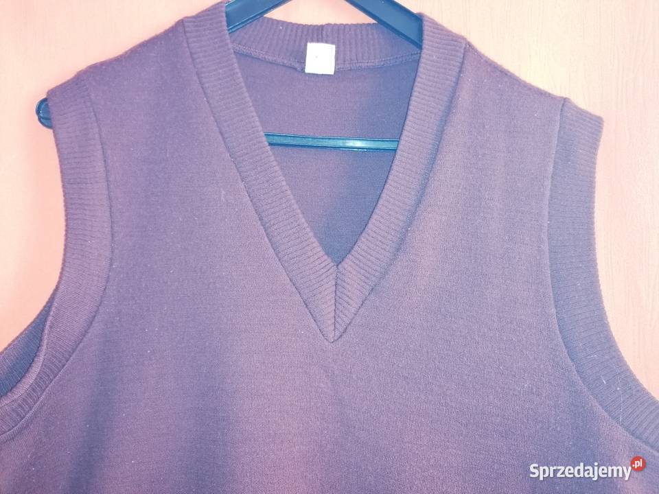 Kamizelka męska dzianinowa brązowaRozmiar M Łódź