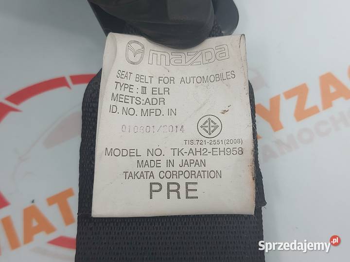 MAZDA 3 III BM 14r pas bezpieczeństwa lewy przód Kielce
