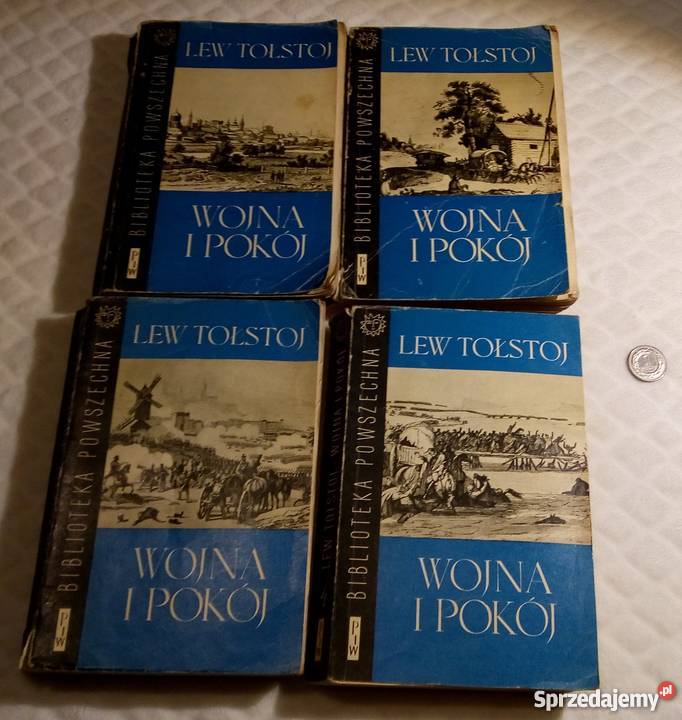 Lew Tołstoj Wojna i pokój 4 tomy Książka Rok wydania 1962 Rogoźnik