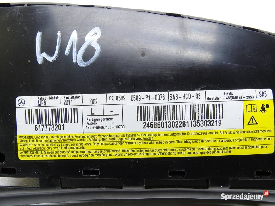 PODUSZKA AIRBAG FOTELA LEWA 24686001302 MERCEDES sprzedam