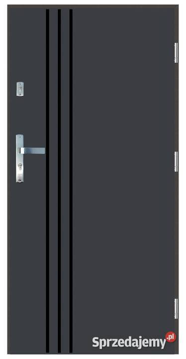 Drzwi wejściowe do domu Zewnętrzne GA22 BLACK Ciemniewo