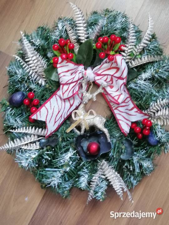 Wianek świąteczny na drzwi wejściowe Dekoracja Katowice