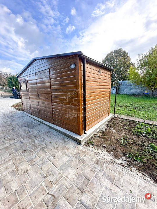 Domek ogrodowy 5x25m Brama Dwuskrzydłowa Jasny