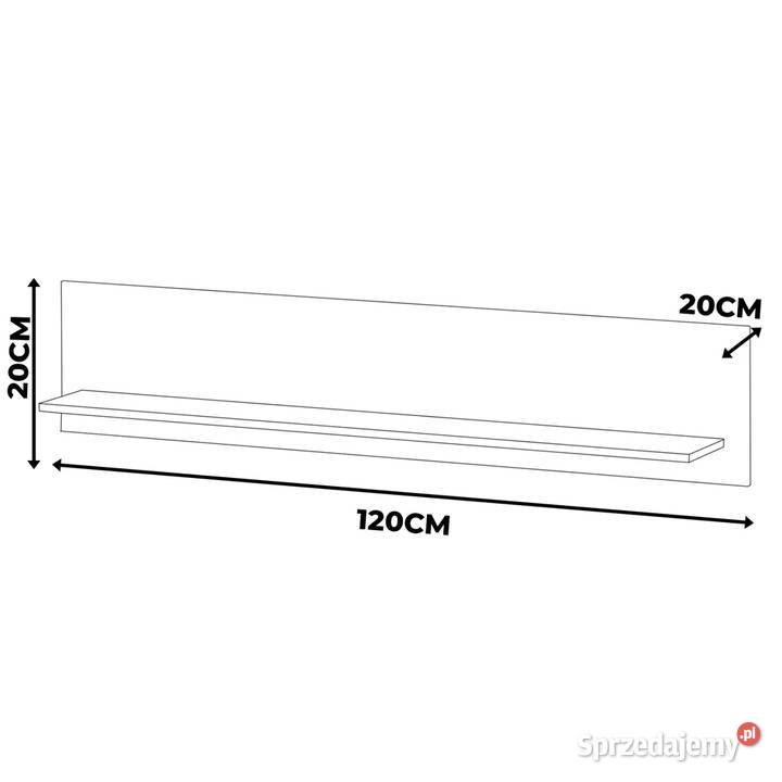 Półka Wisząca Ścienna Na Książki Biała Matowa Elbląg