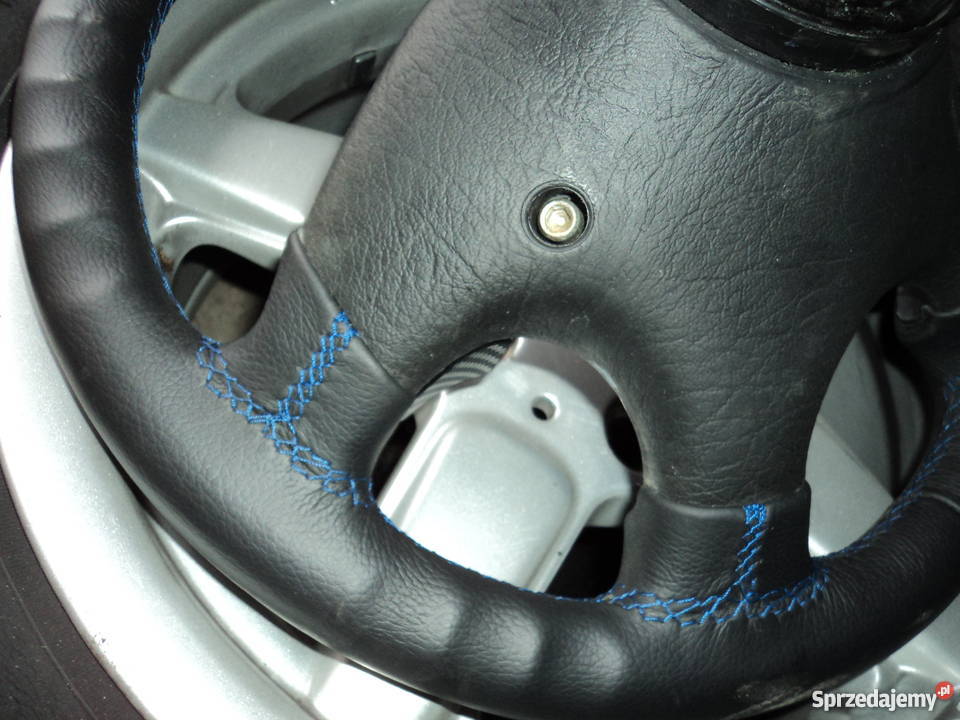 kierownica vw golf 3 obszyta skórą niebieska nić łódzkie Aleksandrów Łódzki
