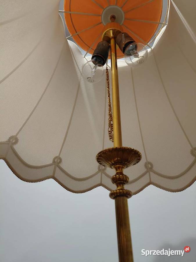 stylowa lampa mosiężna podstawa marmur 224 Byczyna