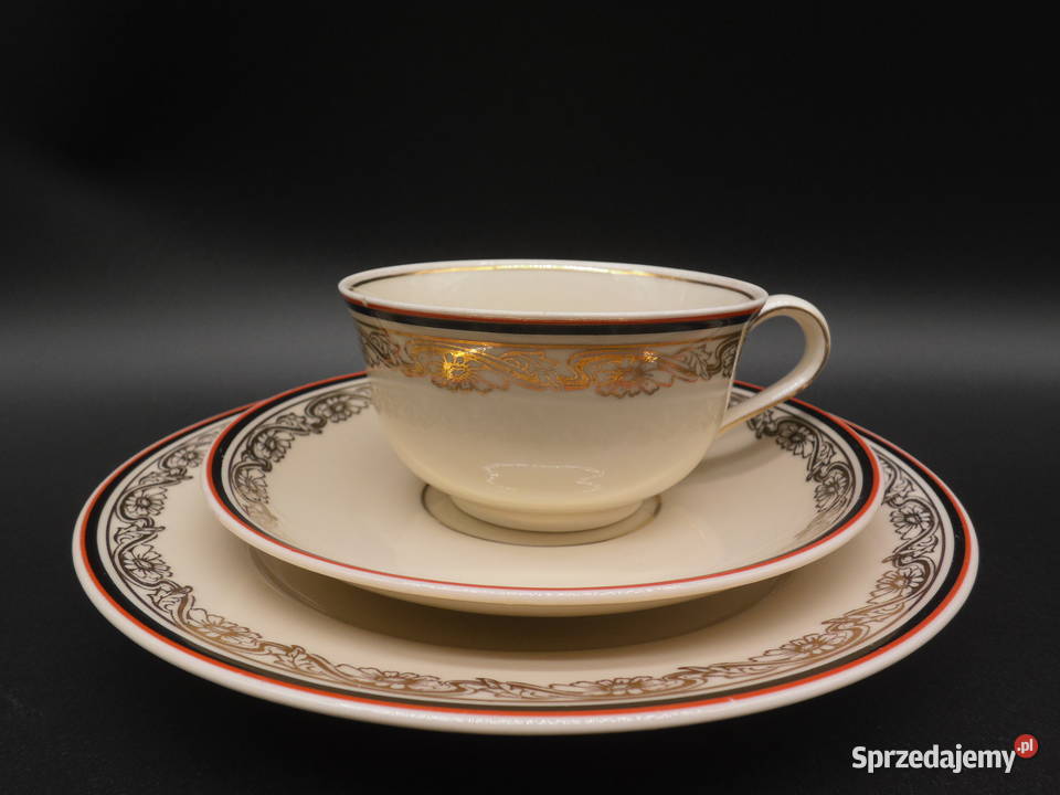 Zestaw śniadaniowy trio z porcelany wielkopolskie Raszków sprzedam