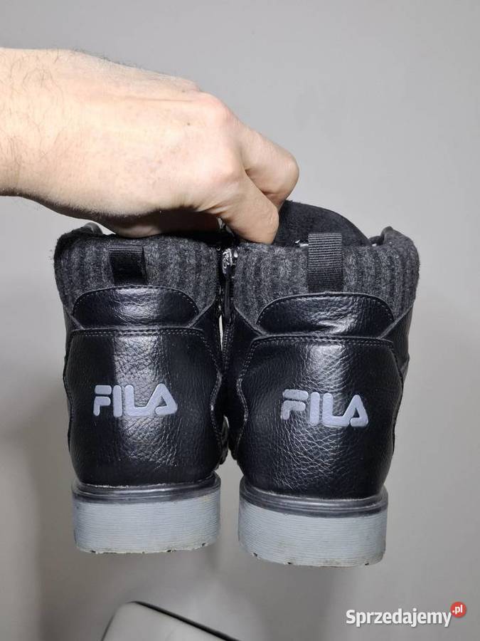 Fila 38 czarne ocieplane trapery zimowe małopolskie
