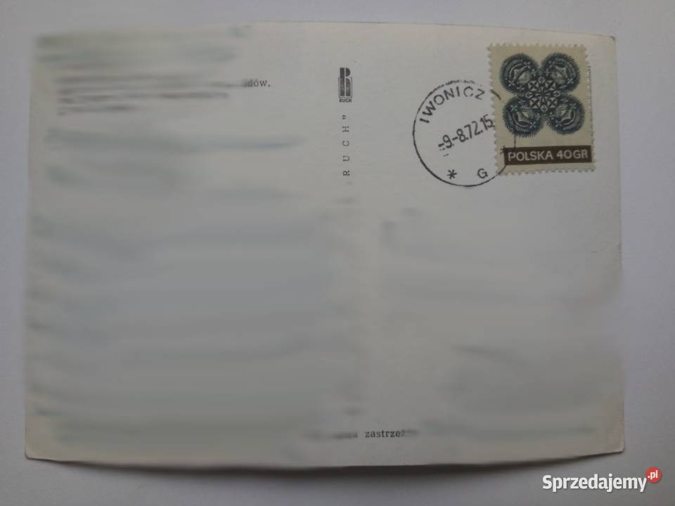 Pocztówka IwoniczZdrój 1972r PRLu Znaczek śląskie Dąbrowa Górnicza sprzedam