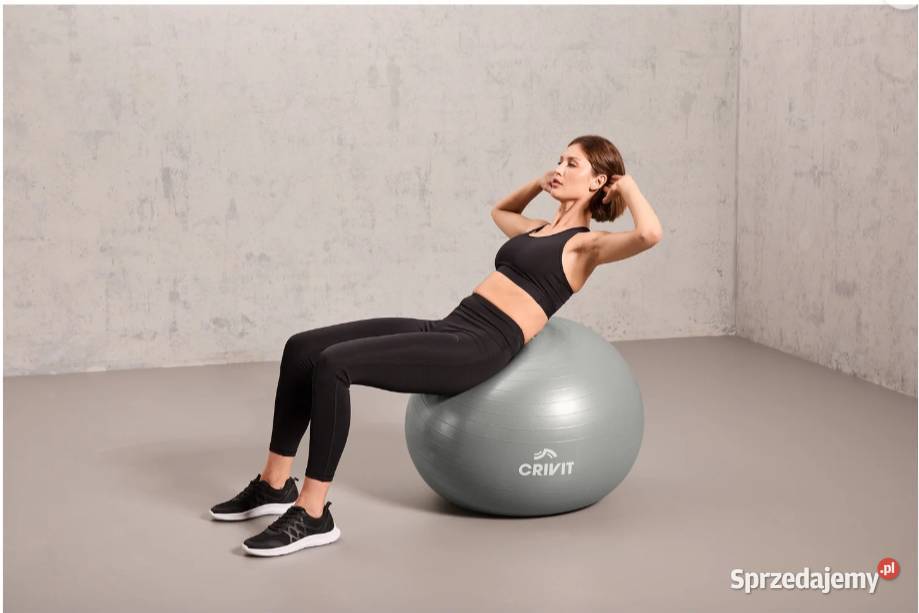 Pilka gimnastyczna 65 crivit nowa szara wzrost mazowieckie Warszawa
