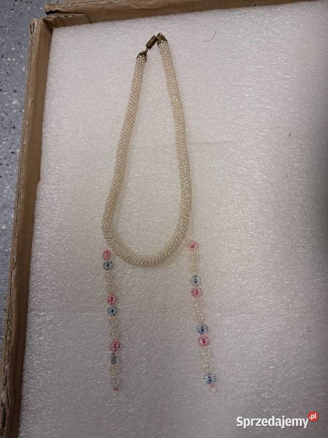 naszyjnik z prlu stan obwód 40 Sandomierz