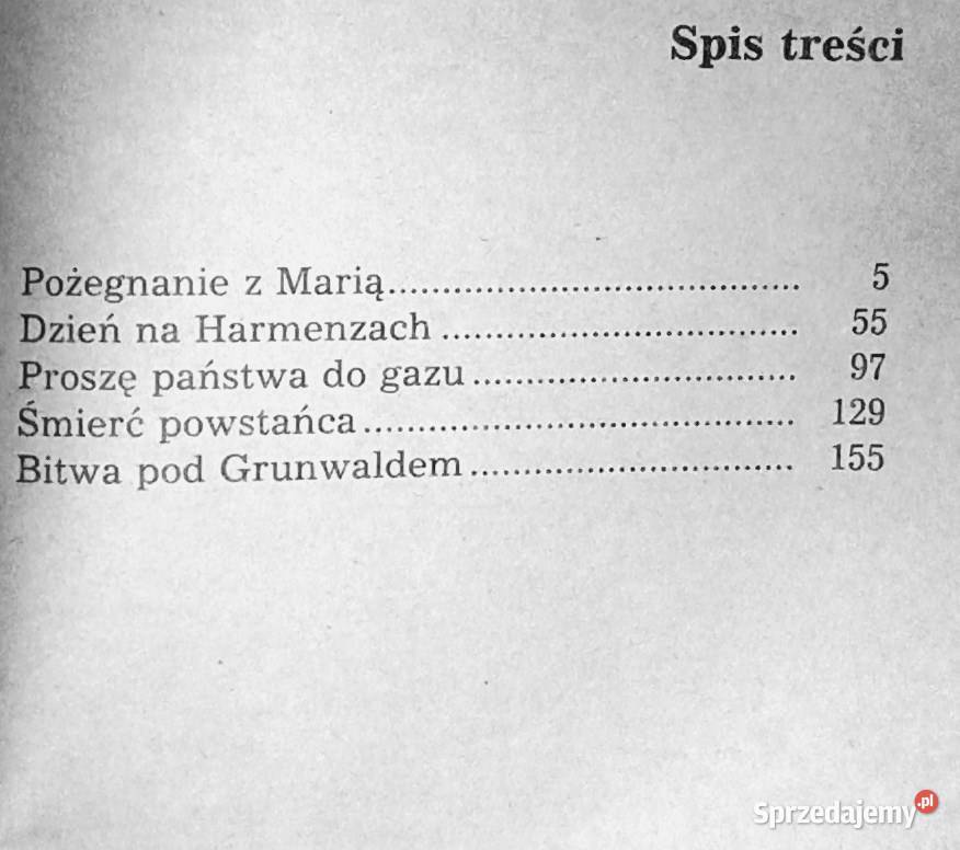 Pożegnanie z Marią Tadeusz Borowski Chełm