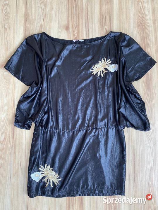 Czarna sukienka kimono L vintage lubelskie sprzedam