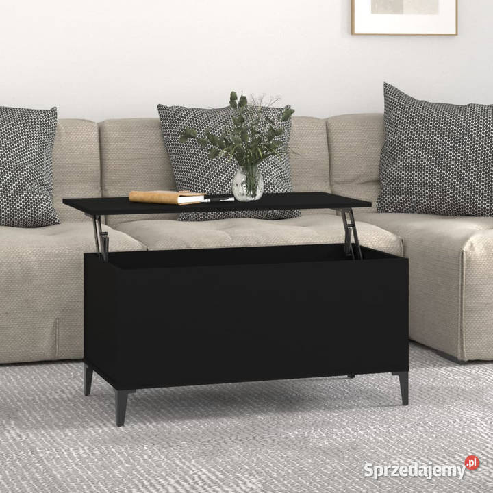 Stolik kawowy czarny 90x445x45 materiał