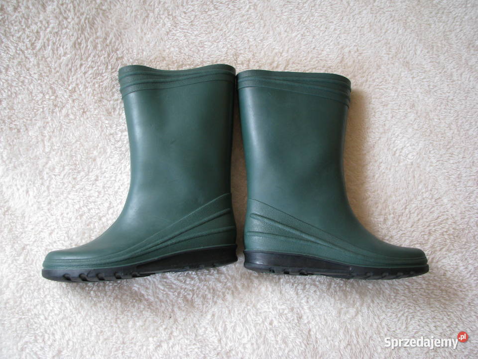 Gumowce buty ogrodowe zielone 35 kalosze gumiaki Brzegi