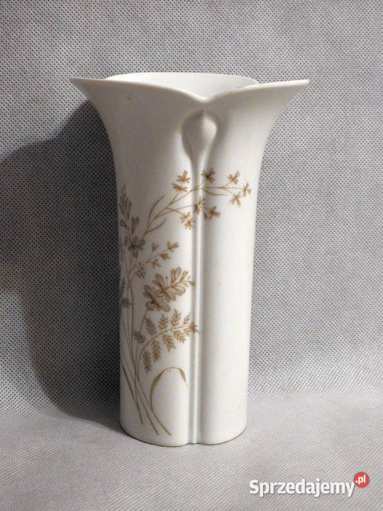 Piękny porcelanowy niemiecki wazon w kwiaty Inowrocław