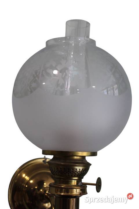 Kinkiet ścienny vintage styl naftowy szklany Szczecin