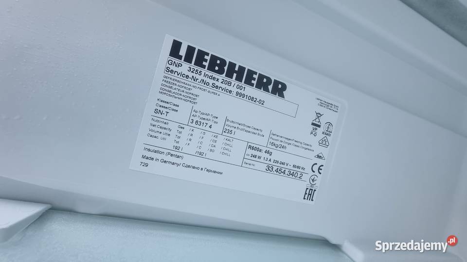 Zamrażarka wolnostojąca Liebherr GNP 3255 wys145 Wrocław