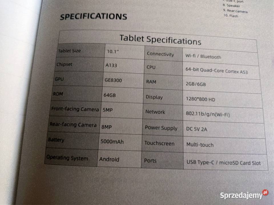 Tablet MB1001 Przekątna ekranu 10.1 Chróścina