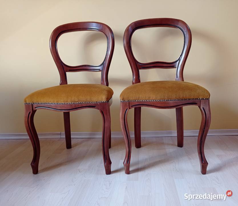 Krzesła drewniane tapicerowane 2 zestaw Krzesła Meble Białystok