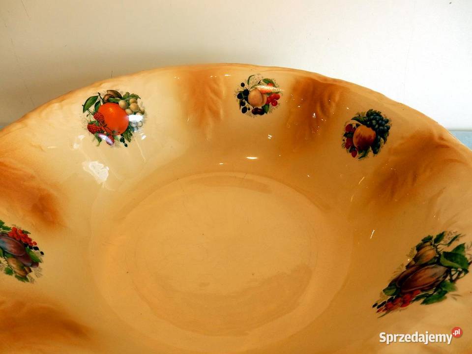 Vintage duża misa Staffordshire Ironstone Porcelana i szkło Piła