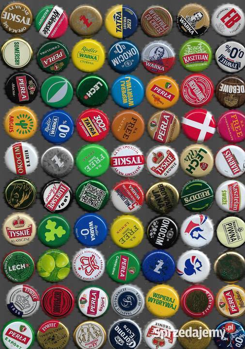 Kapsle polskie z piwa zestaw 16 lubelskie Puławy sprzedam