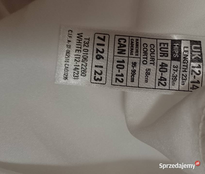 4042 LXL Biała półhalka halka z Londynu Kraków