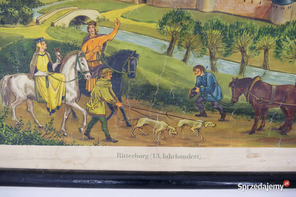 Mapa ścienna Niemcy lata 50 lubuskie Zielona Góra