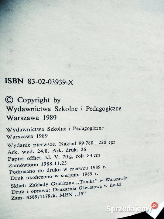 Chemia Matusewicz książki używane antykwariaty Warszawa