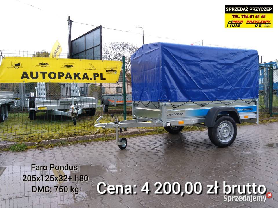 Przyczepa Faro Pondus 205x125 pełny VAT Kielce sprzedam