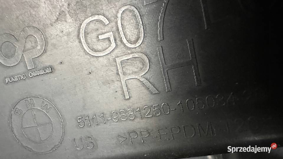 BMW X7 G07 LIFT SLIZG ZDERZAKA PRZEDNIEGO PRAWY osobowe lubuskie Gorzów Wielkopolski sprzedam