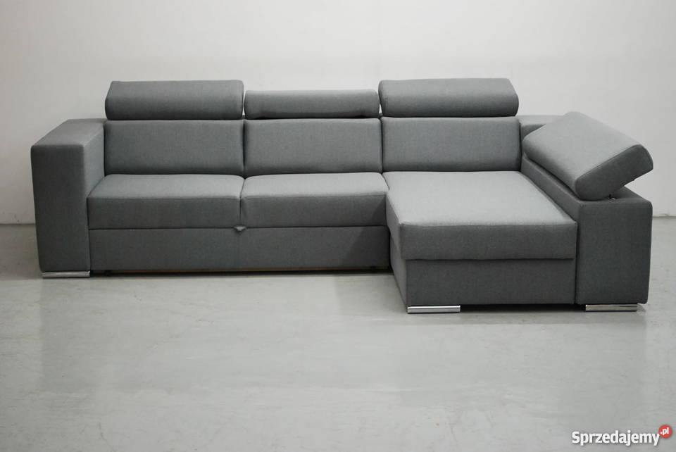 outlet DESIGN NOWOCZESNY NAROŻNIK z fspania KXE szary/srebrny Poznań