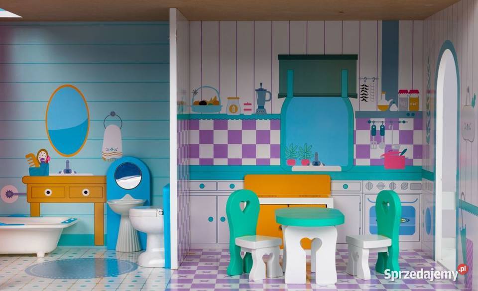 Drewniany domek lalek z ogrodem XXL podlaskie Bielsk Podlaski sprzedam