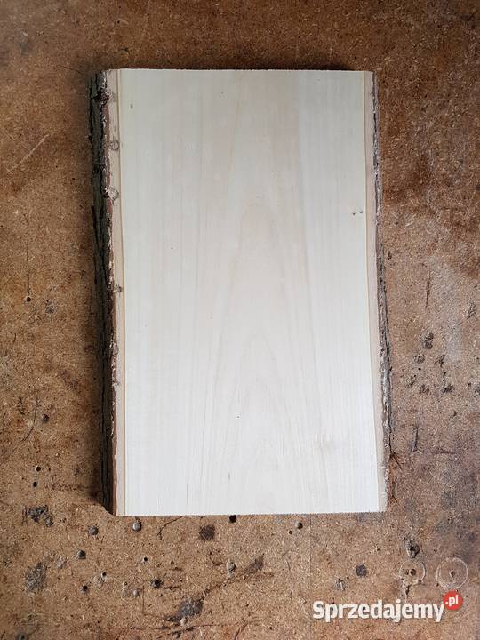 Deska lipowa z korą 40x225x25 rzeźba ikony Łódź