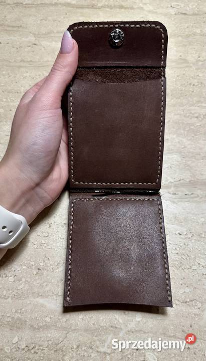 Portfel ręcznie szyty z dodatkową kieszonką na Maciejowice sprzedam